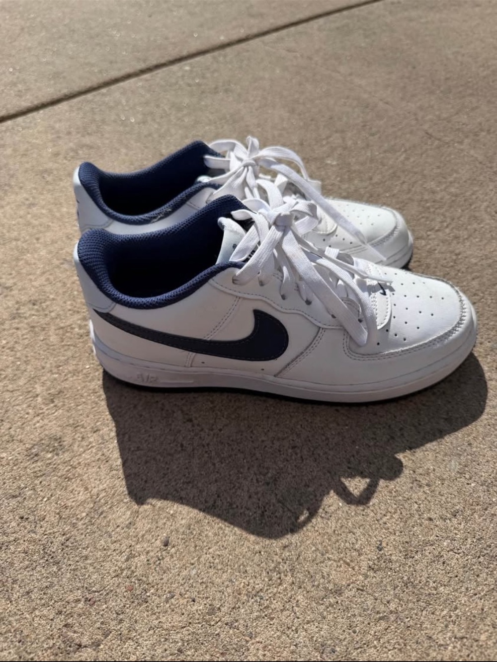 Nike Air Force Ones- kids 4Y - navy